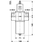 Danfoss 003F1240 - Водяной клапан-регулятор давления, WVFX 40