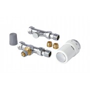 Danfoss 013G6019 - Sensor set, Box, RAS-D2, White/chrome, Bidir, RLV-D, 10/15 mm, Straight
