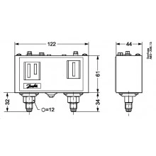 Danfoss 060-115466 - Реле давления, KP15