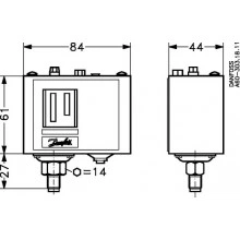 Danfoss 060-116066 - Реле давления, KP1A