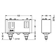 Danfoss 060-127566 - Реле давления, KP17W