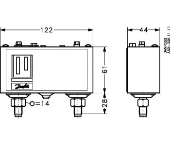 Danfoss 060-129666 - Реле давления, KP15A Danfoss 060-129666 - Реле давления, KP15A