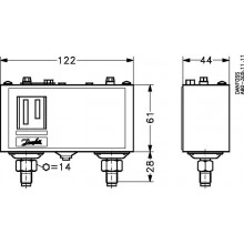 Danfoss 060-503366 - Pressure switch, KP7ABS