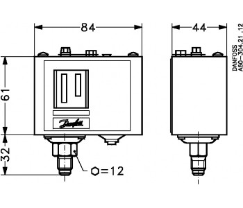 Danfoss 060-509491 - Pressure switch, KP1 Danfoss 060-509491 - Pressure switch, KP1