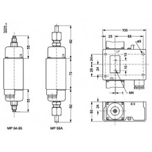 Danfoss 060B029666 - Differential pressure switch, MP55A