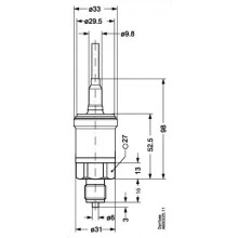 Danfoss 060G1967 - Преобразователь давления, AKS 33, -1.00 bar - 34.00 bar, -14.50 psi - 493.13 psi
