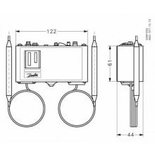 Danfoss 060L113166 - Термостат, KP98