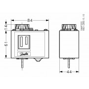 Danfoss 060L600066 - Thermostat, KP77