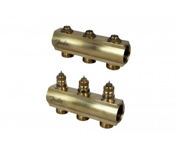 Danfoss 088U0616 - BasicPlus Manifold, Brass, Number of heating manifold connections : 6, 10 bar Danfoss 088U0616 - BasicPlus Manifold, Brass, Number of heating manifold connections : 6, 10 bar