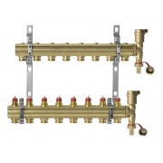 Danfoss 088U0708 - Коллектор FHF, Латунь, Колличество отводов коллектора: 8, 10 bar