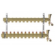 Danfoss 088U0712 - Коллектор FHF, Латунь, Колличество отводов коллектора: 12, 16 bar