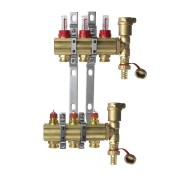 Danfoss 088U0723 - Коллектор FHF-F, Латунь, Колличество отводов коллектора: 3, 6 bar