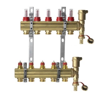 Danfoss 088U0725 - Коллектор FHF-F, Латунь, Колличество отводов коллектора: 5, 6 bar Danfoss 088U0725 - Коллектор FHF-F, Латунь, Колличество отводов коллектора: 5, 6 bar