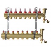 Danfoss 088U0728 - Коллектор FHF-F, Латунь, Колличество отводов коллектора: 8, 6 bar