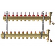 Danfoss 088U0731 - Коллектор FHF-F, Латунь, Колличество отводов коллектора: 11, 6 bar