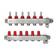 Danfoss 088U0756 - Коллектор SSM-F, Нержавеющая сталь, Колличество отводов коллектора: 6, 6 bar