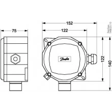 Danfoss 148H5072 - Gas detecting sensor, GDC IR 10000
